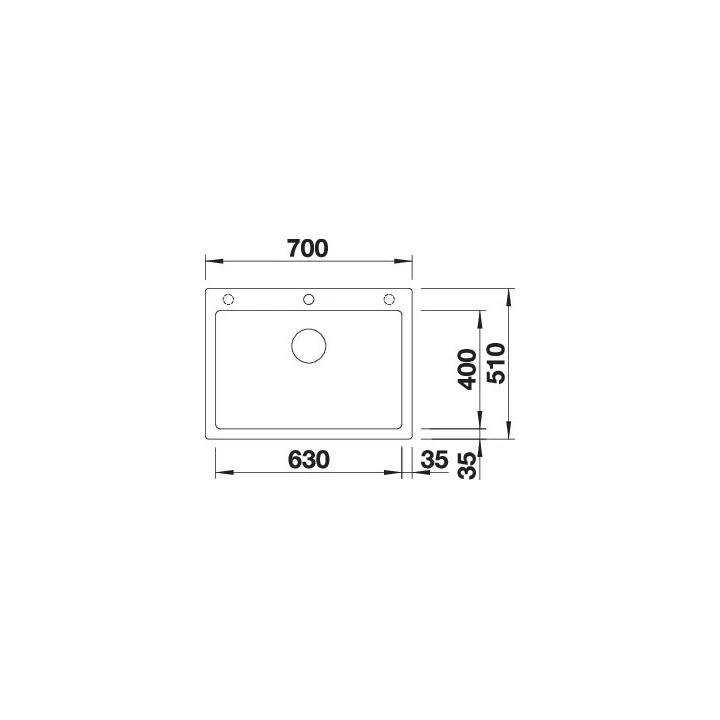 Blanco PLEON 8 Silgranit mosogatótálca excenter nélkül, antracit, InFino 523043