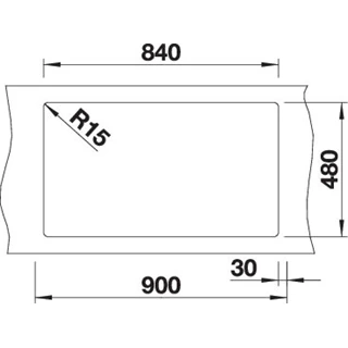 Blanco PLEON 9 SILGRANIT mosogatótálca, fekete, tartozékok nélkül, excenter nélkül 525958