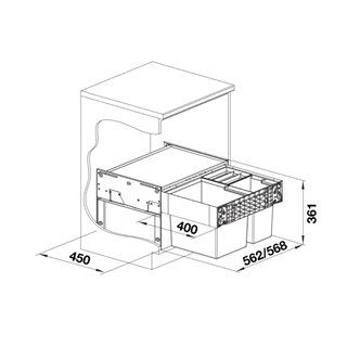 Blanco SELECT II XL 60/3 hulladéktároló 526205