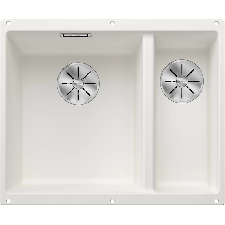 Blanco SUBLINE 340/160-U balos, Silgranit mosogatótálca excenter nélkül, fehér 523552 Blanco SUBLINE 340/160-U balos, Silgranit mosogatótálca excenter nélkül, fehér 523552