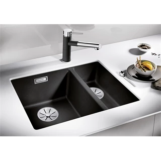 Blanco SUBLINE 340/160-U balos, Silgranit mosogatótálca excenter nélkül, fehér 523552 Blanco SUBLINE 340/160-U balos, Silgranit mosogatótálca excenter nélkül, fehér 523552