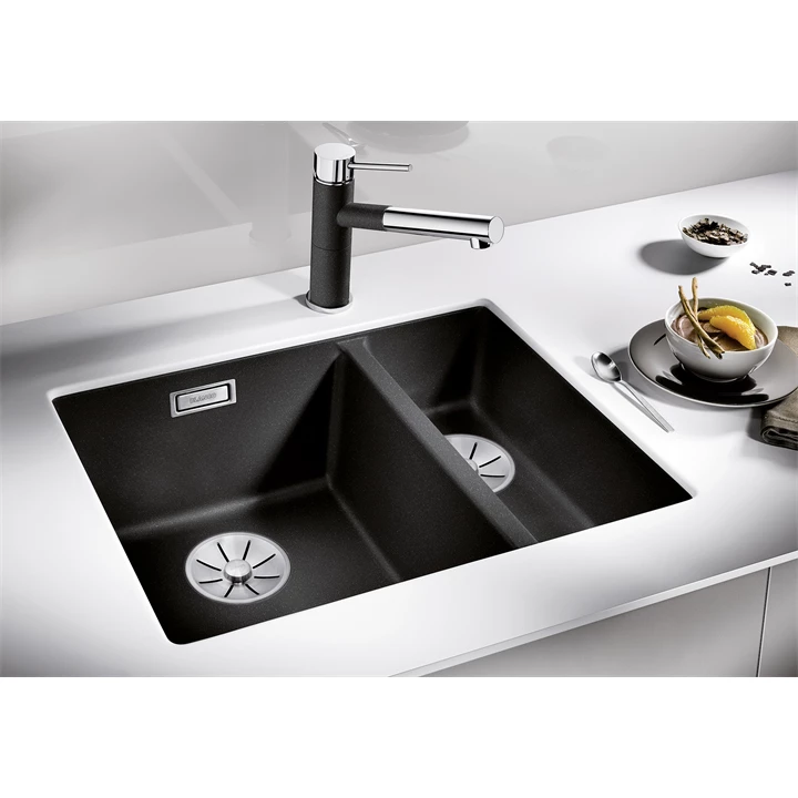 Blanco SUBLINE 340/160-U balos, Silgranit mosogatótálca excenter nélkül, fehér 523552 Blanco SUBLINE 340/160-U balos, Silgranit mosogatótálca excenter nélkül, fehér 523552