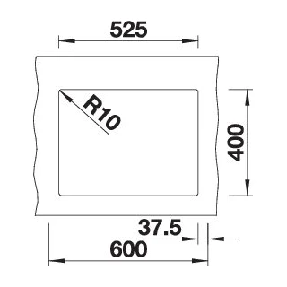 Blanco SUBLINE 340/160-U balos, Silgranit mosogatótálca excenter nélkül, fehér 523552 Blanco SUBLINE 340/160-U balos, Silgranit mosogatótálca excenter nélkül, fehér 523552