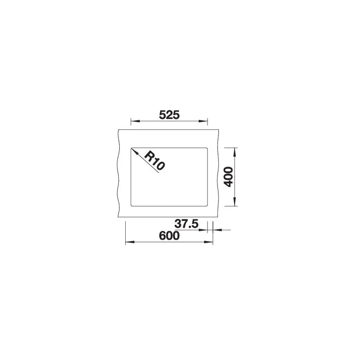 Blanco SUBLINE 340/160-U balos, Silgranit mosogatótálca excenter nélkül, fehér 523552 Blanco SUBLINE 340/160-U balos, Silgranit mosogatótálca excenter nélkül, fehér 523552