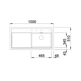 Blanco ZENAR XL 6S bal Silgranit mosogatótálca excenter nélkül, antracit 523994 Blanco ZENAR XL 6S bal Silgranit mosogatótálca excenter nélkül, antracit 523994