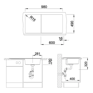 Blanco ZENAR XL 6S bal Silgranit mosogatótálca excenter nélkül, antracit 523994 Blanco ZENAR XL 6S bal Silgranit mosogatótálca excenter nélkül, antracit 523994