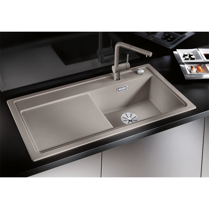 Blanco ZENAR XL 6S Silgranit mosogatótálca excenter nélkül, fekete bal 526059