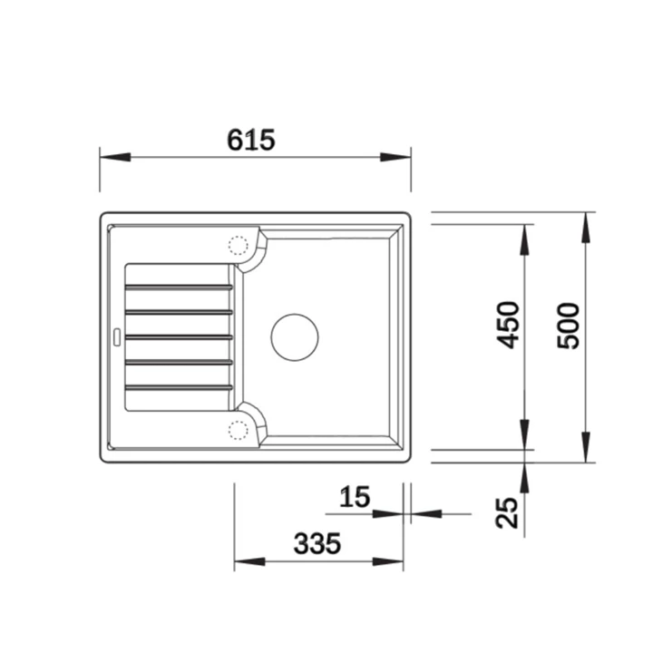Blanco ZIA 40 S SILGRANIT mosogatótálca, vulkánszürke, excenter nélkül 527378
