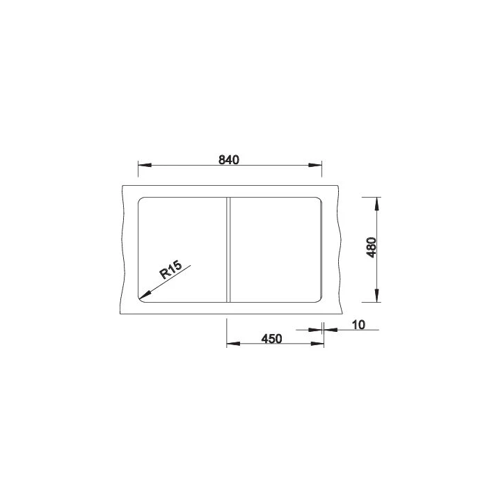 Blanco ZIA 45 SL SILGRANIT mosogatótálca, antracit, excenter nélkül 516748 Blanco ZIA 45 SL SILGRANIT mosogatótálca, antracit, excenter nélkül 516748