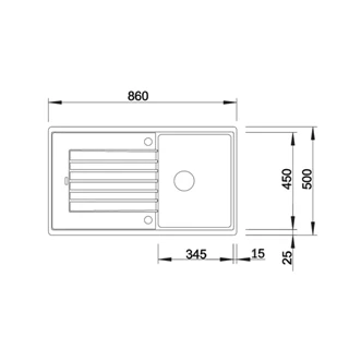 Blanco ZIA 45 SL SILGRANIT mosogatótálca, vulkánszürke, excenter nélkül 527384 Blanco ZIA 45 SL SILGRANIT mosogatótálca, vulkánszürke, excenter nélkül 527384