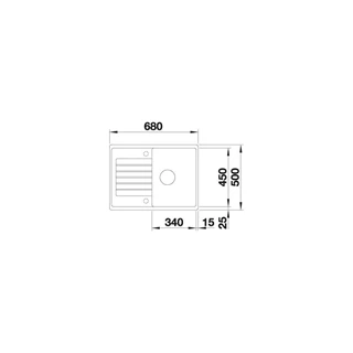 Blanco ZIA 45 S Compact Silgranit mosogatótálca excenter nélkül, antracit 524721