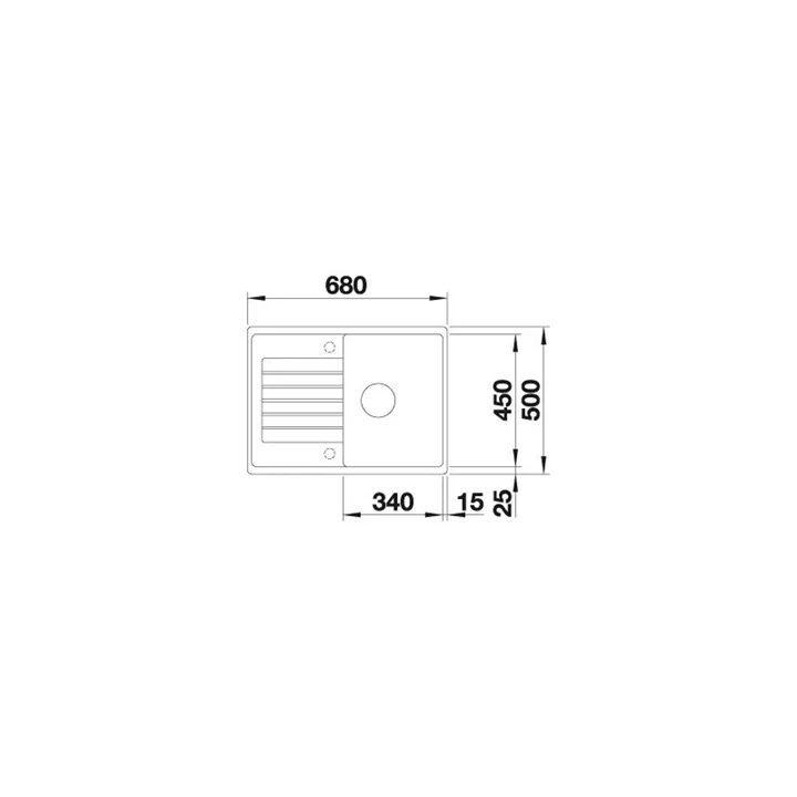 Blanco ZIA 45 S Compact Silgranit mosogatótálca excenter nélkül, antracit 524721