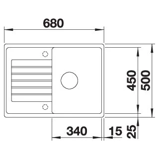 Blanco ZIA 45 S COMPACT silgranit mosogatótálca, fekete, excenter nélkül 526009 Blanco ZIA 45 S COMPACT silgranit mosogatótálca, fekete, excenter nélkül 526009