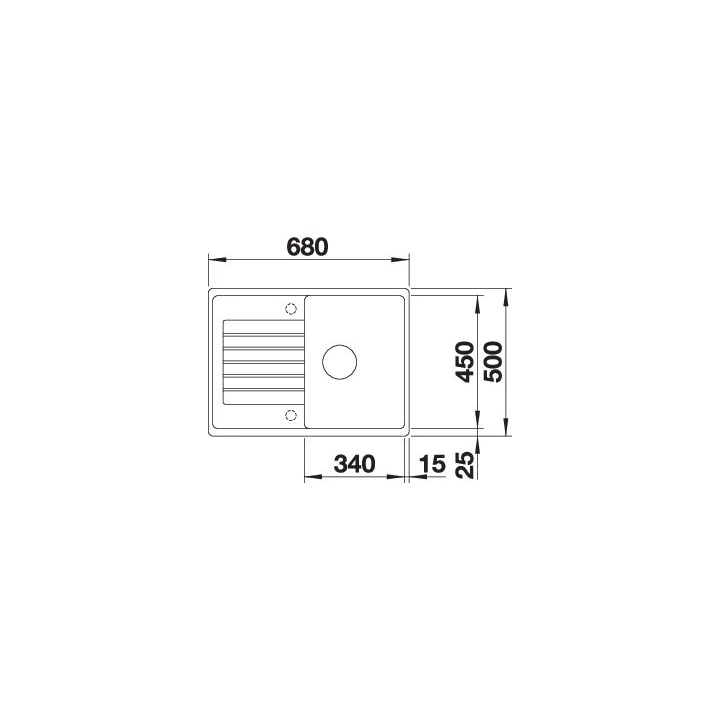 Blanco ZIA 45 S COMPACT silgranit mosogatótálca, fekete, excenter nélkül 526009 Blanco ZIA 45 S COMPACT silgranit mosogatótálca, fekete, excenter nélkül 526009