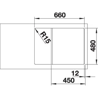 Blanco ZIA 45 S COMPACT silgranit mosogatótálca, fekete, excenter nélkül 526009 Blanco ZIA 45 S COMPACT silgranit mosogatótálca, fekete, excenter nélkül 526009