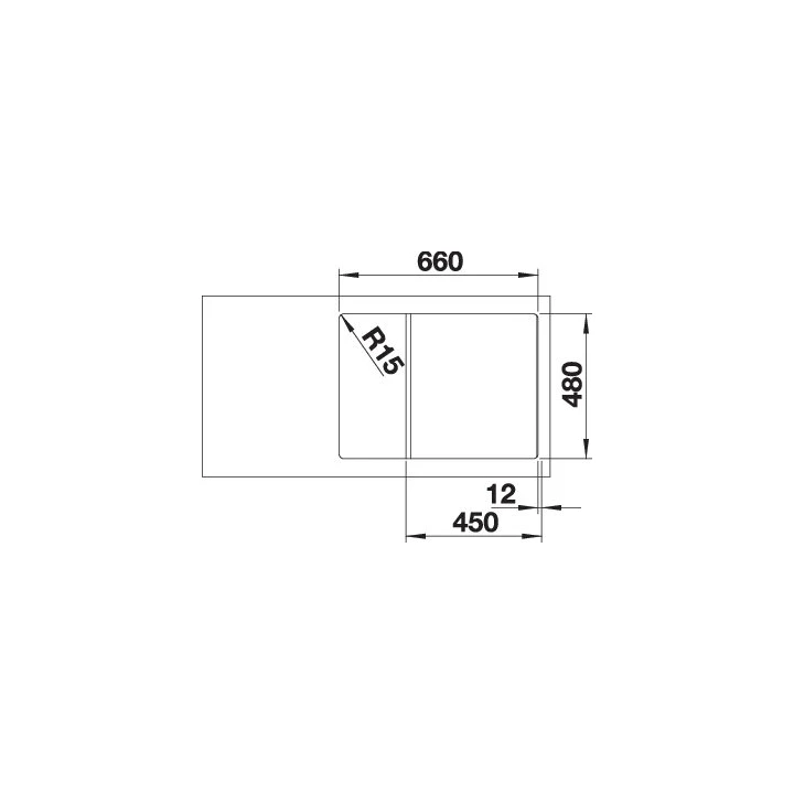 Blanco ZIA 45 S COMPACT silgranit mosogatótálca, fekete, excenter nélkül 526009 Blanco ZIA 45 S COMPACT silgranit mosogatótálca, fekete, excenter nélkül 526009