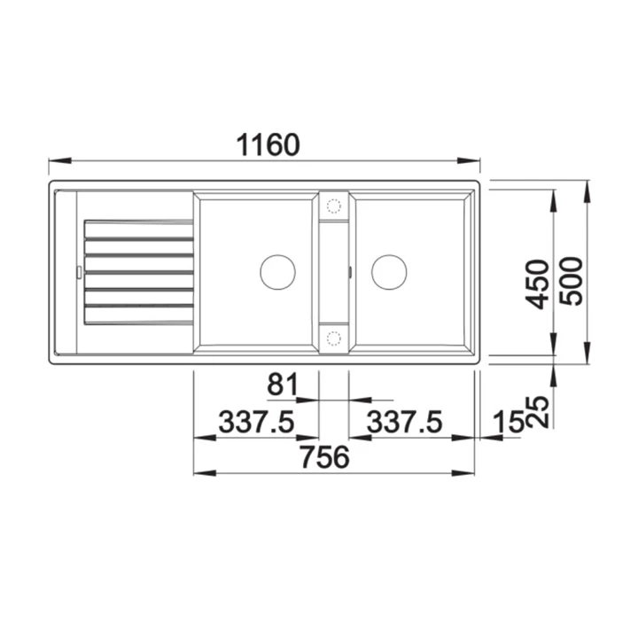 Blanco ZIA 8 S Silgranit mosogatótálca excenter nélkül, fehér 515597 Blanco ZIA 8 S Silgranit mosogatótálca excenter nélkül, fehér 515597