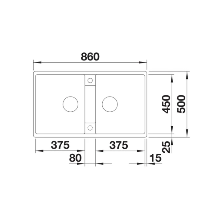 Blanco ZIA 9 silgranit mosogatótálca, excenter nélkül, fehér 516678 Blanco ZIA 9 silgranit mosogatótálca, excenter nélkül, fehér 516678