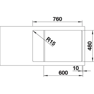 Blanco ZIA XL 6 S COMPACT silgranit mosogatótálca, antracit, excenter nélkül 523273 Blanco ZIA XL 6 S COMPACT silgranit mosogatótálca, antracit, excenter nélkül 523273