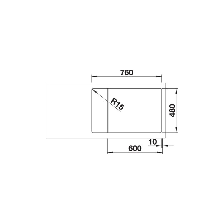 Blanco ZIA XL 6 S COMPACT silgranit mosogatótálca, kávé, excenter nélkül 523282 Blanco ZIA XL 6 S COMPACT silgranit mosogatótálca, kávé, excenter nélkül 523282