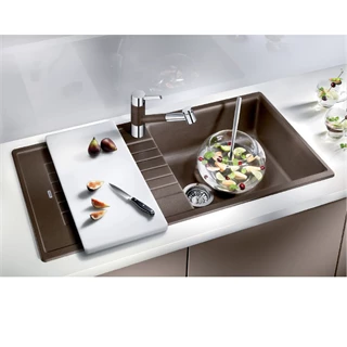 Blanco ZIA XL 6 S Silgranit mosogatótálca excenter nélkül, fekete 526024 Blanco ZIA XL 6 S Silgranit mosogatótálca excenter nélkül, fekete 526024