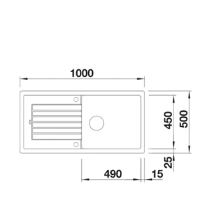 Blanco ZIA XL 6 S Silgranit mosogatótálca excenter nélkül, fekete 526024 Blanco ZIA XL 6 S Silgranit mosogatótálca excenter nélkül, fekete 526024