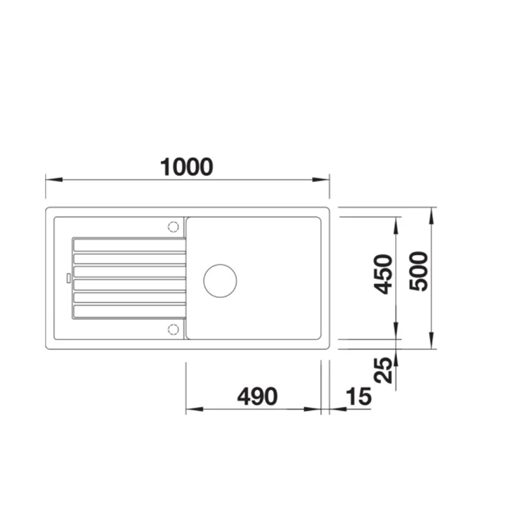 Blanco ZIA XL 6 S Silgranit mosogatótálca excenter nélkül, fekete 526024 Blanco ZIA XL 6 S Silgranit mosogatótálca excenter nélkül, fekete 526024