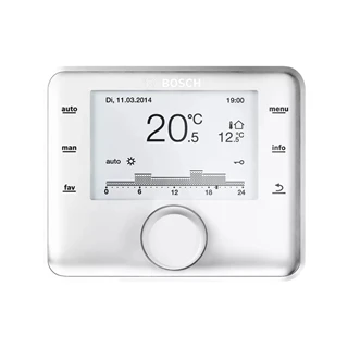 Bosch CW400 időjáráskövető szabályzó, heti programozású, max. 4 fűtési körhöz és 2 tároló töltésére 7738111077
