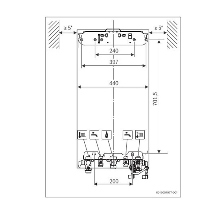 Bosch Condens 5700i W GC5700iW P 30 Fali kondenzációs fűtő gázkazán 7736902853