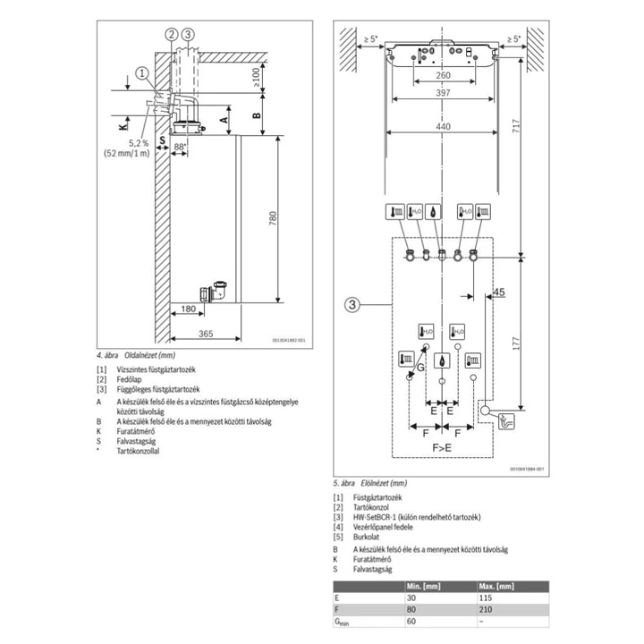 Bosch Condens 5700i W C24/30 fali kondenzációs gázkazán, kombi, 24kw, fehér, HMI 700 szabályozóval 7736902840