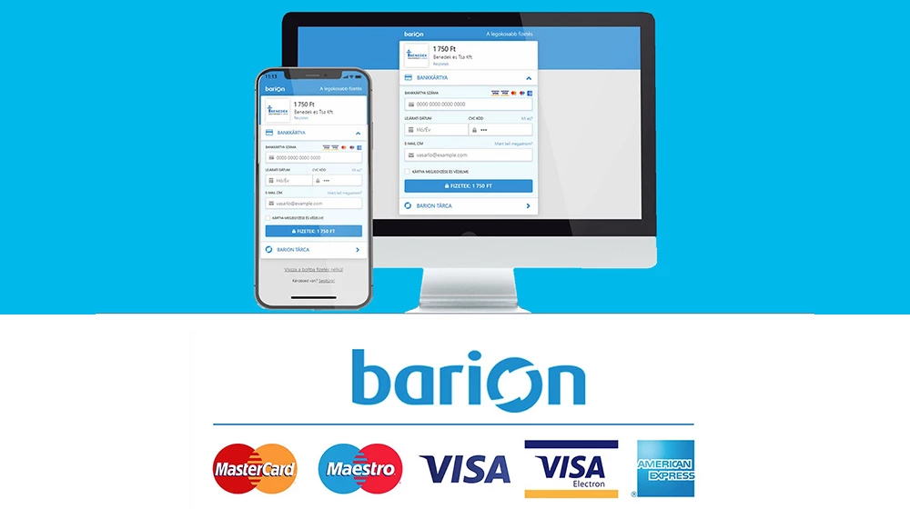 Bankkártyás fizetési lehetőség a Barionnal