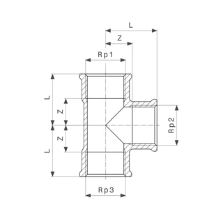Viega T-idom 3/8", krómozott VG-114275