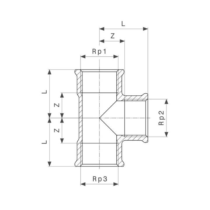 Viega T-idom 3/8", krómozott VG-114275