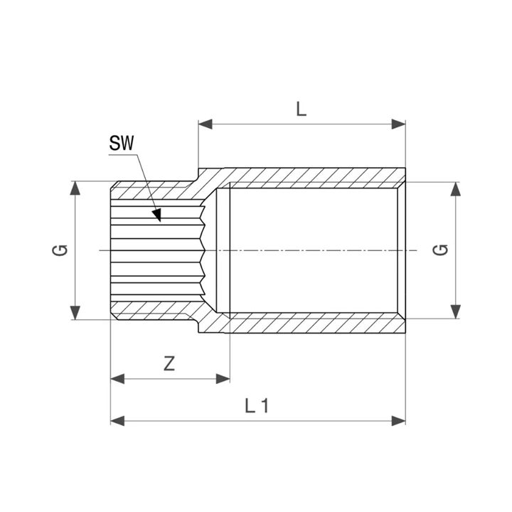 Viega csaphosszabbító, 1/2" 40, krómozott VG-447205 Viega csaphosszabbító, 1/2" 40, krómozott VG-447205