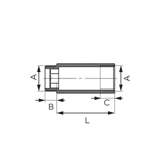 Ferro sárgaréz csaphosszabbító 1/2" 15 mm P15Z