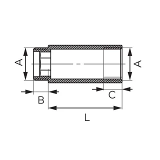 Ferro sárgaréz csaphosszabbító 3/4" 15 mm P115Z