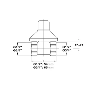 Mofém csempeszelep, piros, 3/4” 164-0017-00 Mofém csempeszelep, piros, 3/4” 164-0017-00