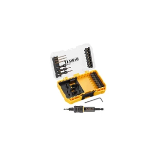 DeWALT Előfúró és bithegy készlet adapterrel 24 részes DT70779T-QZ
