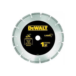 DeWALT Gyémánt vágótárcsa általános építőipari anyagokhoz- 230 mm x 22,2 mm DT3743-XJ
