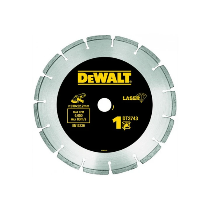 DeWALT Gyémánt vágótárcsa általános építőipari anyagokhoz- 230 mm x 22,2 mm DT3743-XJ