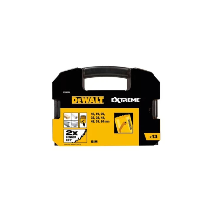 DeWALT Körkivágó készlet 13 részes 16-64 mm bimetál DT90350-QZ