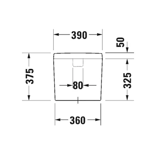 Duravit D-Code monoblokk WC -tartály, vízbekötés oldalt, fehér 0927000004 Duravit D-Code monoblokk WC -tartály, vízbekötés oldalt, fehér 0927000004