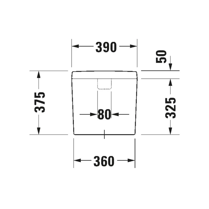 Duravit D-Code monoblokk WC -tartály, vízbekötés oldalt, fehér 0927000004 Duravit D-Code monoblokk WC -tartály, vízbekötés oldalt, fehér 0927000004