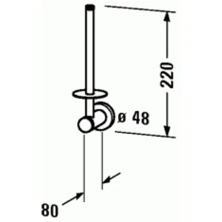 Duravit D-Code tartalék wc papír tartó 0099151000