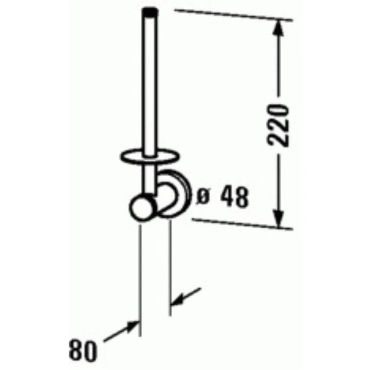 Duravit D-Code tartalék wc papír tartó 0099151000