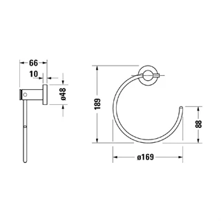 Duravit D-Code törölközőtartó króm 0099211000