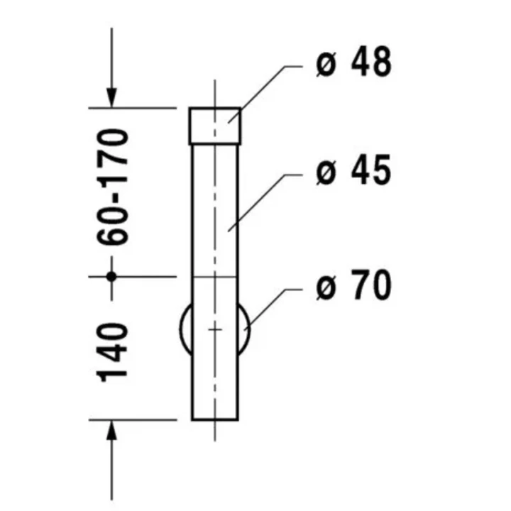Duravit design szifon, króm 0050361000