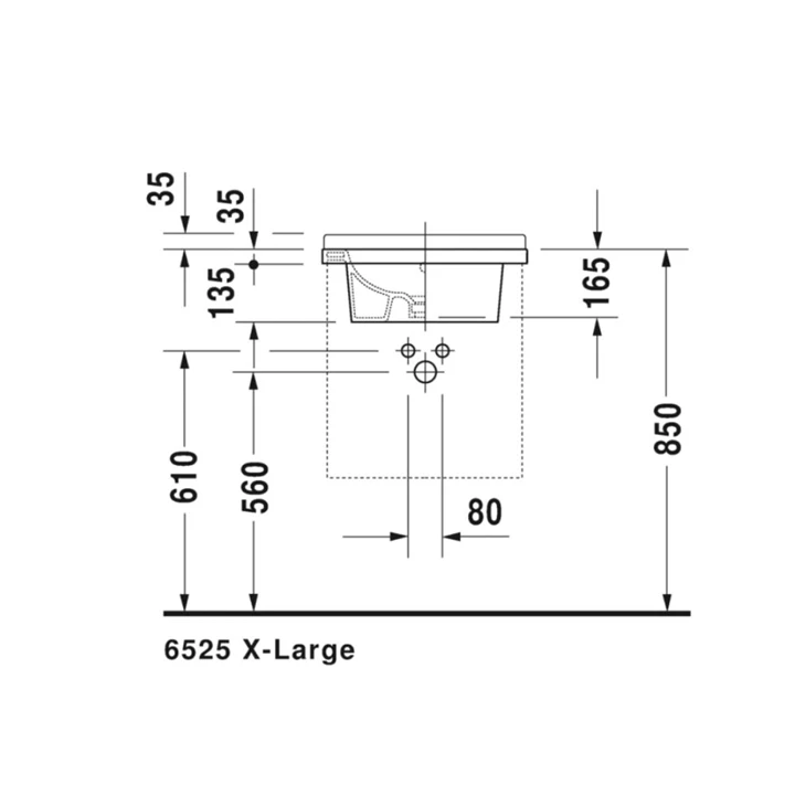 Duravit Starck-3 mosdó 480*465 030348000 Duravit Starck-3 mosdó 480*465 030348000
