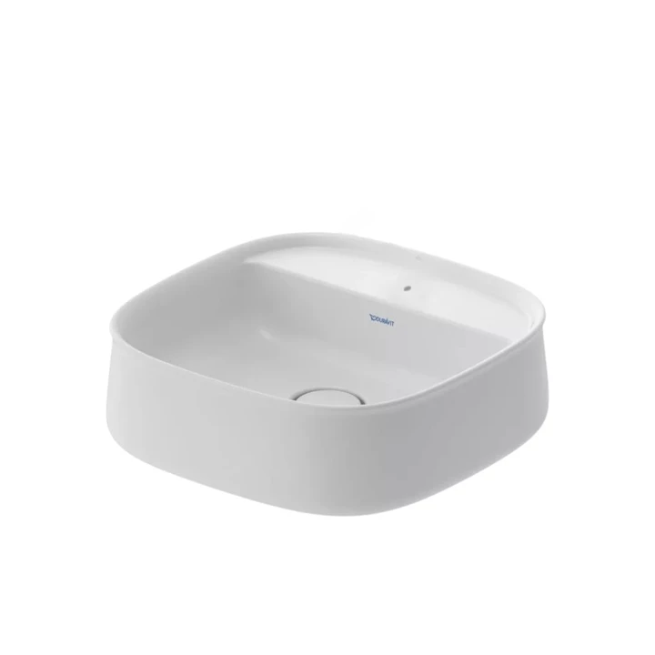 Duravit Zencha mosdótál 42x42 cm WonderGliss bevonattal, matt fehér 23744232711