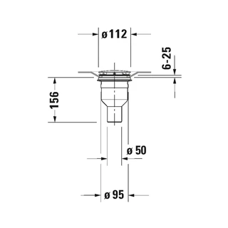 Duravit zuhanytálca szifon, alsó kifolyású 790269000001000 Duravit zuhanytálca szifon, alsó kifolyású 790269000001000